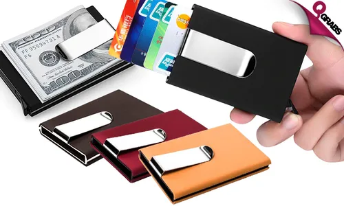 Pop-Up Card Holder with Money Clips!